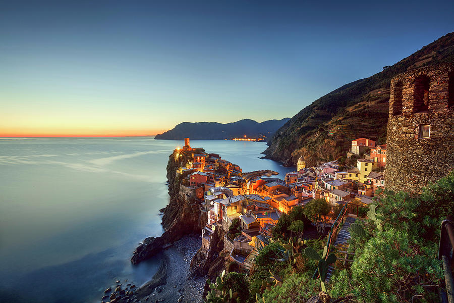 Vernazza after Sunset Photograph by Stefano Orazzini