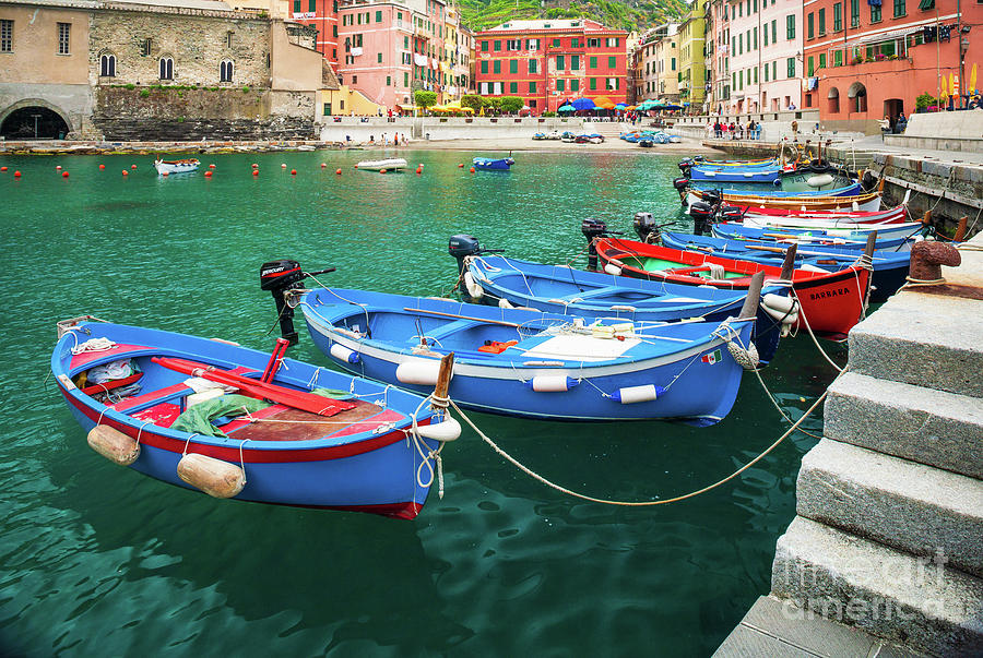 Vernazza Boats Photograph by Inge Johnsson