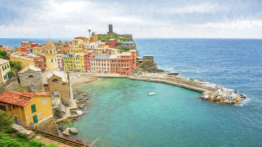 Vernazza Cinque Terre Italy Painterly Photograph