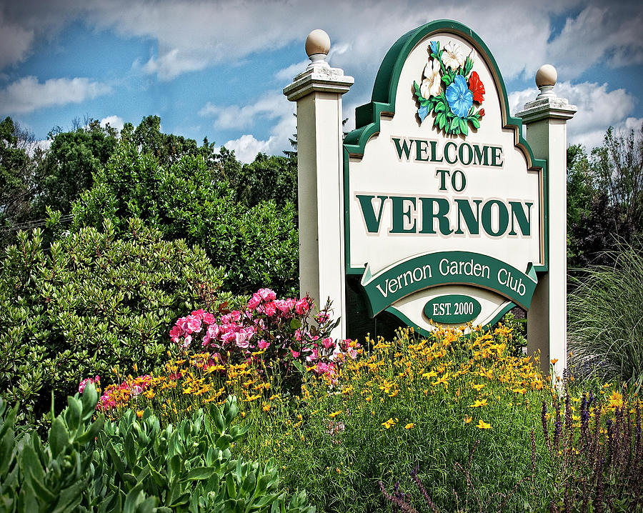 Vernon Welcome Sign Photograph by Phil Cardamone