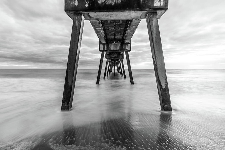 Vero Beach Pier Monochrome Photograph by Stefan Mazzola