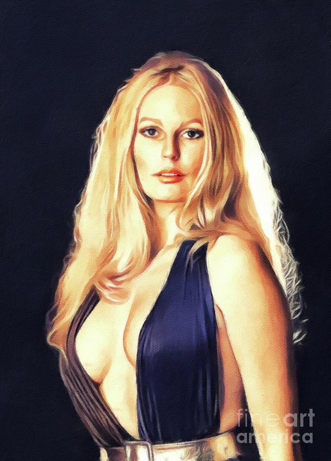 Veronica Carlson, Vintage Actress. is a painting by Esoterica Art Agency wh...