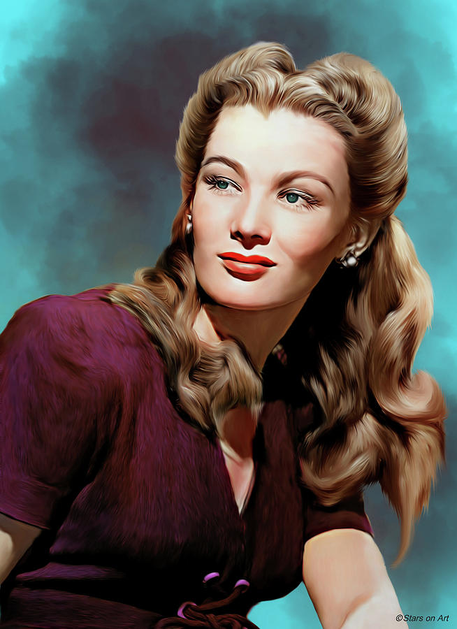 Hollywood Digital Art - Veronica Lake illustration by Movie World Posters