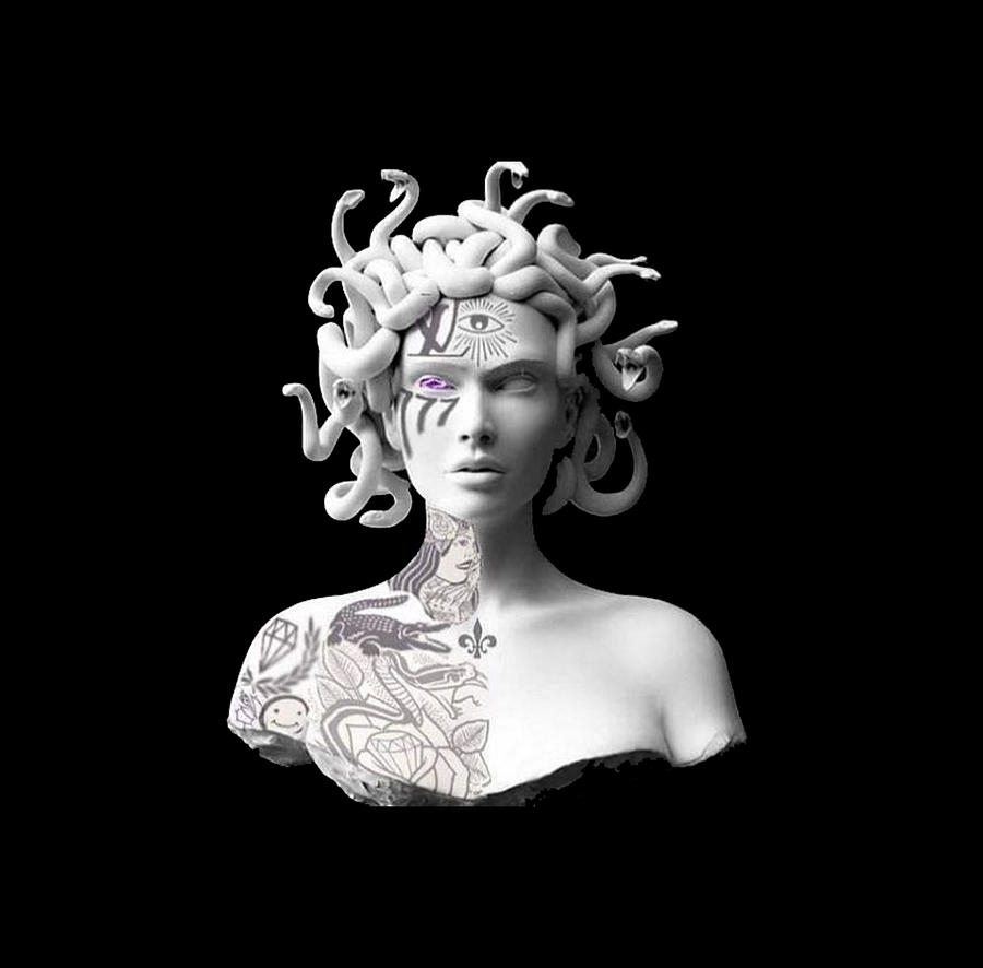 Versace Medusa Digital Art by Lainey Laffling | Pixels