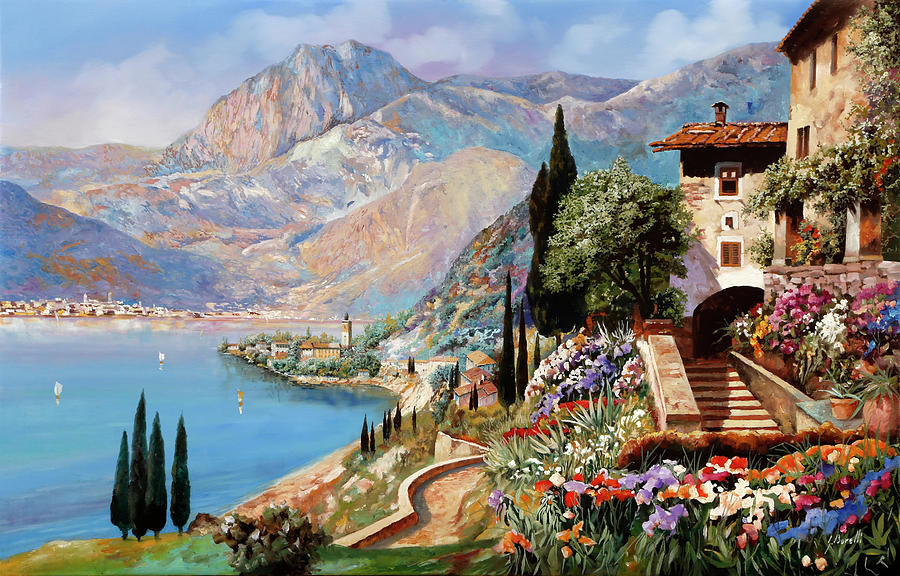 verso Torbole Painting by Guido Borelli