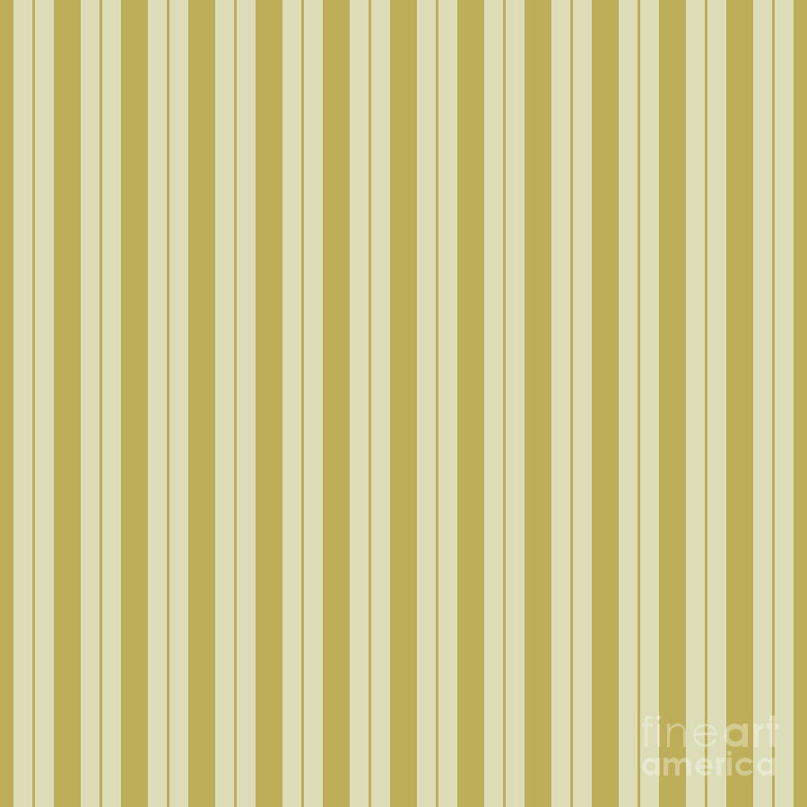 Vertical Awning And Pin Stripe Pattern in Dutch White And Desert Yellow n.3135 Painting by Holy Rock Design