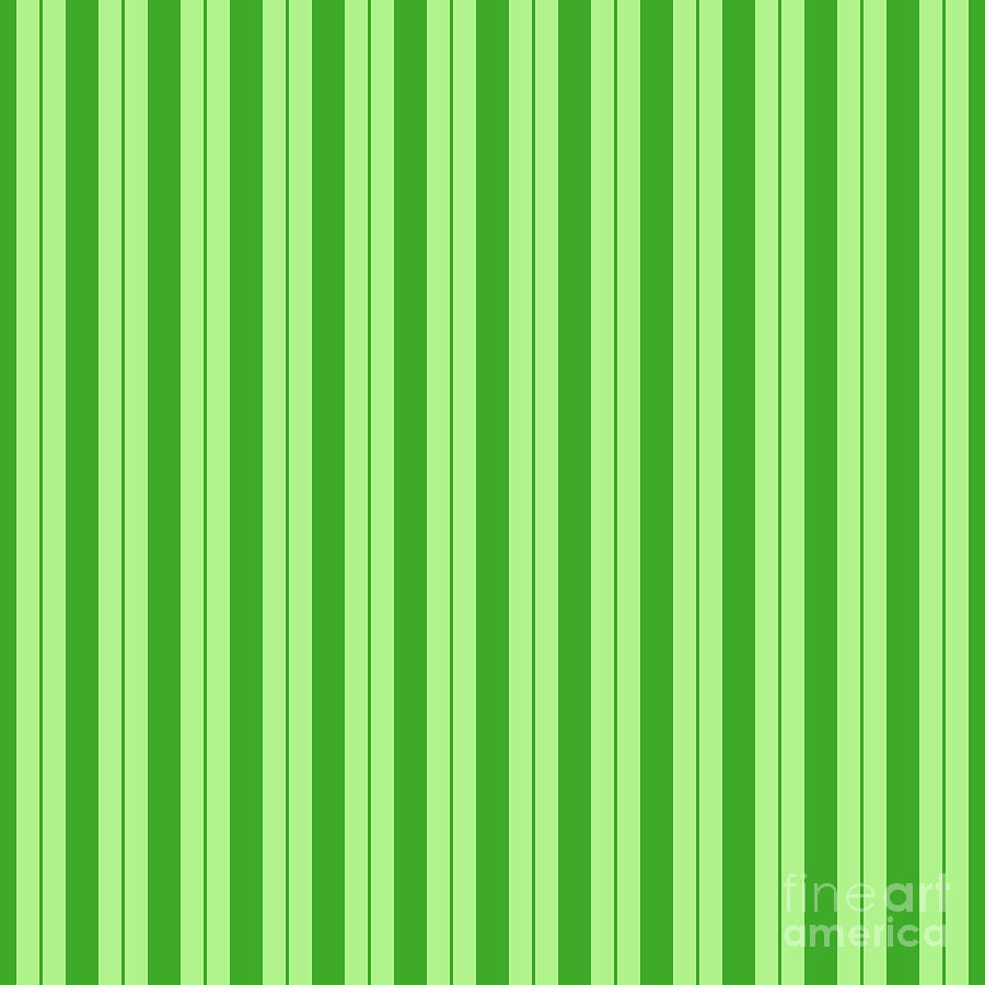 Vertical Awning And Pin Stripe Pattern In Light Apple And Grass Green N.2757 Painting
