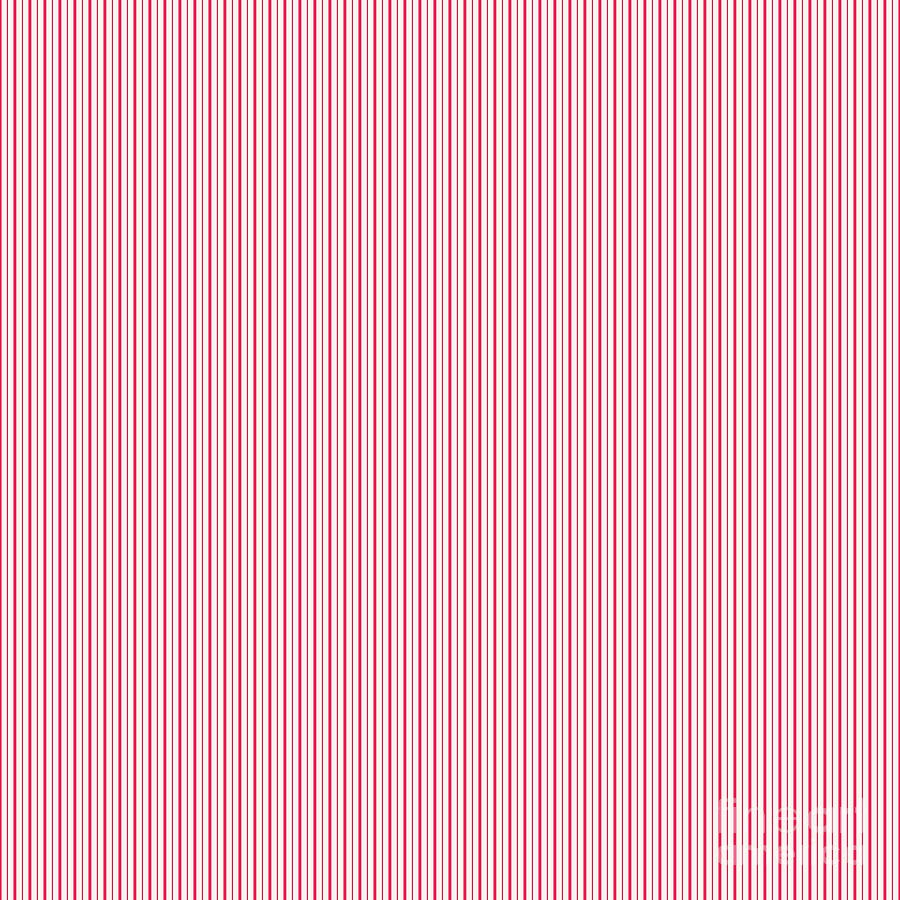 Vertical Block And Pin Stripe Pattern In Eggshell White And Ruby Pink N.1789 Painting
