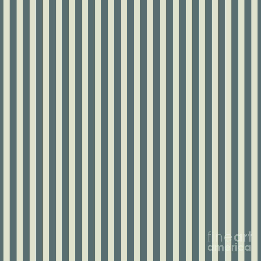 Vertical Block Stripe Pattern in Bone White And Slate Gray n.1860 Painting by Holy Rock Design