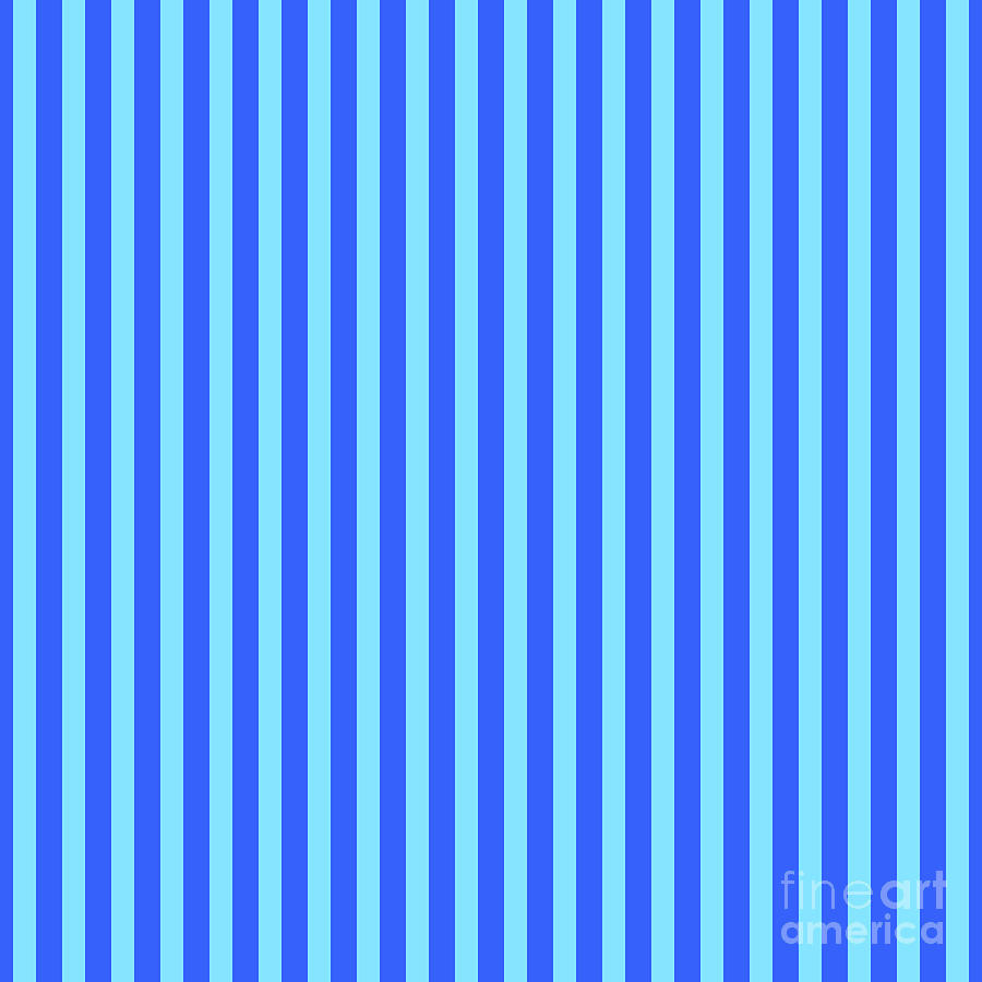 Vertical Block Stripe Pattern In Day Sky And Azul Blue N.2788 Painting