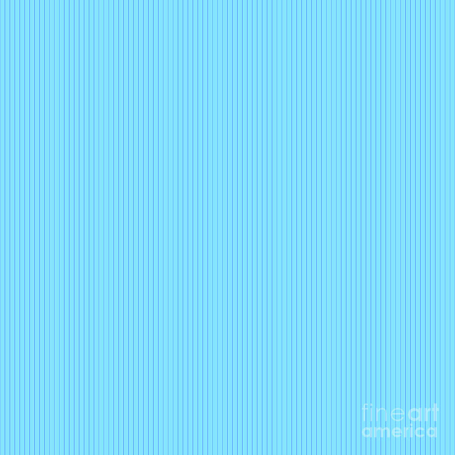 Vertical Pin Stripe Pattern In Day Sky And Azul Blue N.0263 Painting