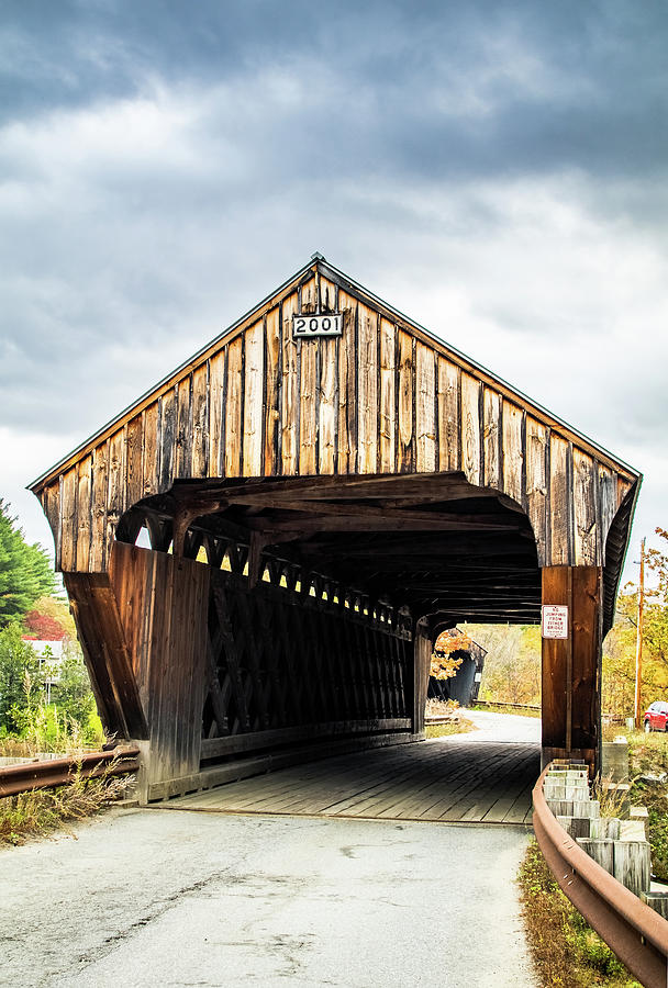 Vertical View of the Willard Covered Bridge from the Twin Photograph by Jeff Folger