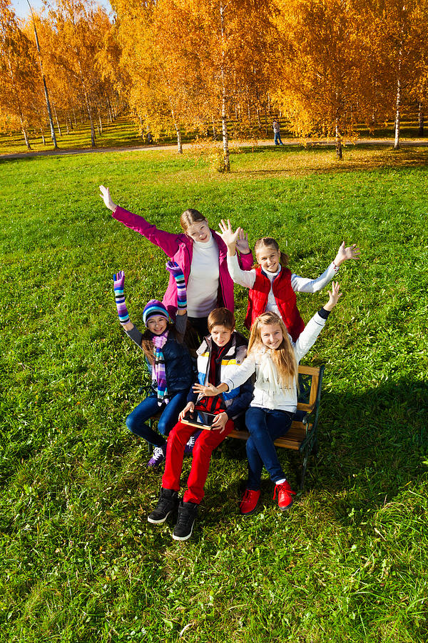 Very happy kids outside Photograph by SerrNovik