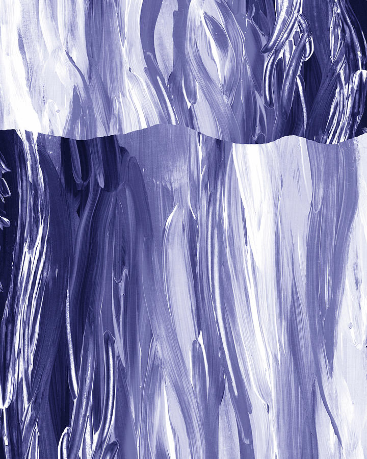 Very Peri Contemporary Modern Interior Abstract Purple Blue Design IX Painting by Irina Sztukowski