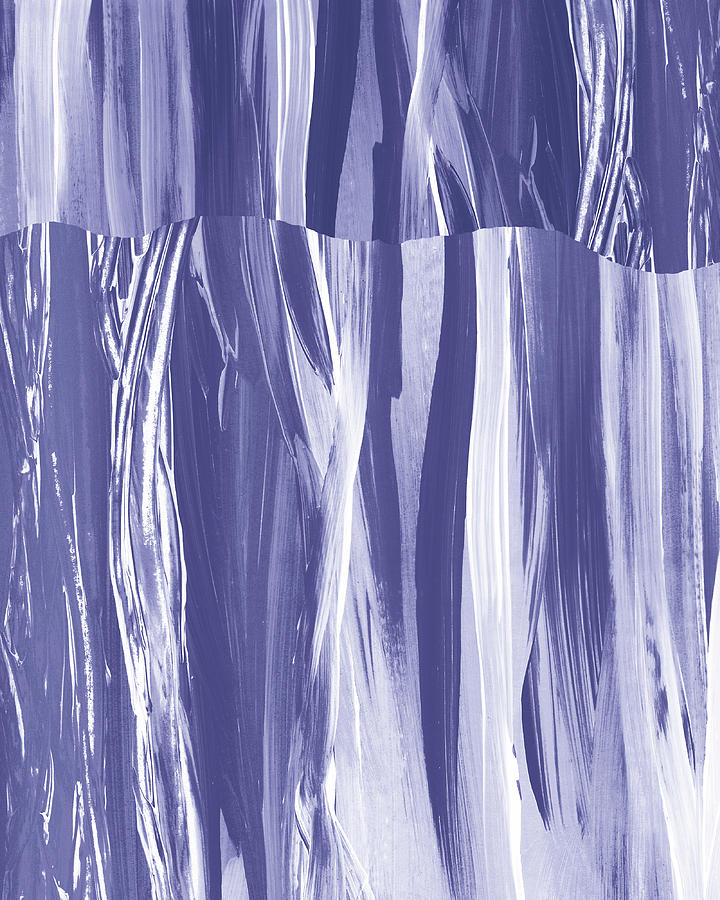 Very Peri Contemporary Modern Interior Abstract Purple Blue Design VIII Painting by Irina Sztukowski