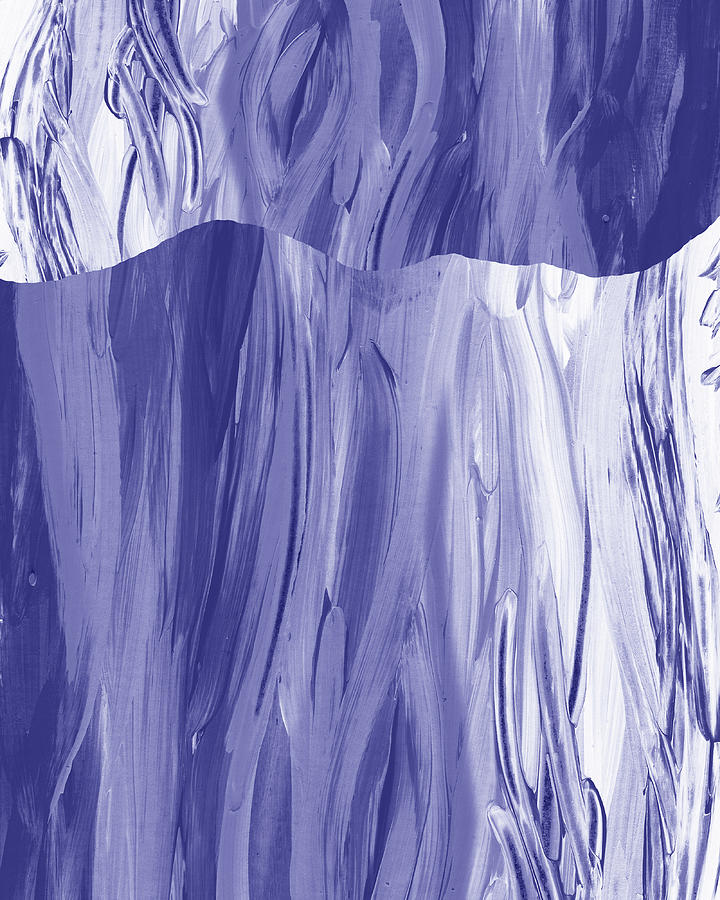 Very Peri Contemporary Modern Interior Abstract Purple Blue Design X Painting by Irina Sztukowski