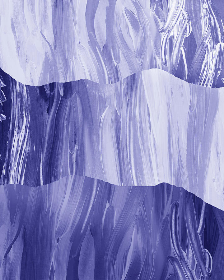 Very Peri Contemporary Modern Interior Abstract Purple Blue Design XI Painting by Irina Sztukowski