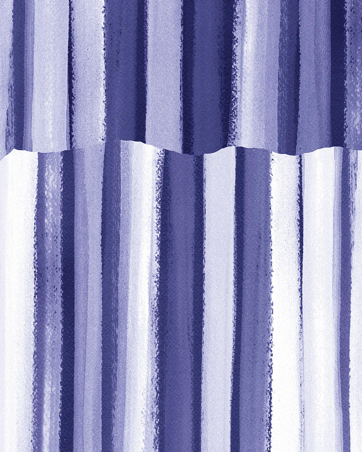 Very Peri Contemporary Modern Interior Abstract Purple Blue Design XIII Painting by Irina Sztukowski