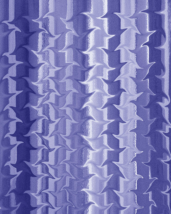Very Peri Contemporary Modern Interior Abstract Purple Blue Design XIX Painting by Irina Sztukowski