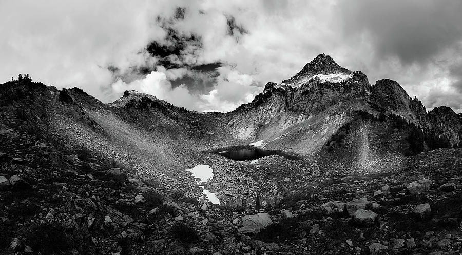 Vesper Lake Black And White Photograph