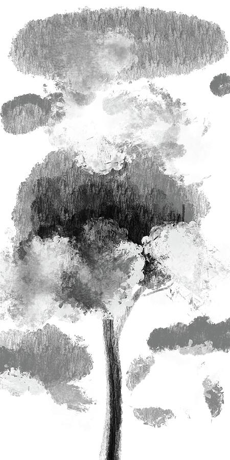 Nature Digital Art - Vesper - Minimal, Modern - Abstract Tree Painting  by Studio Grafiikka