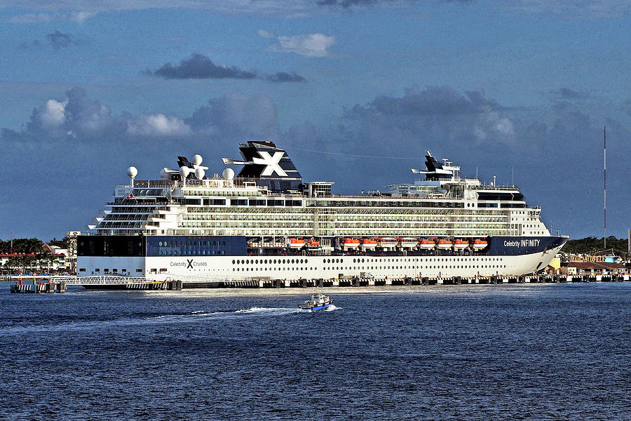 Vessel Celebrity Infinity Docked at Cozumel Photograph by Bill Swartwout