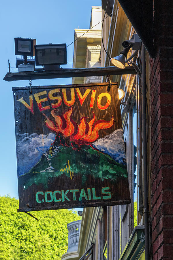 Vesuvio Cocktails Sign Photograph by Bonnie Follett