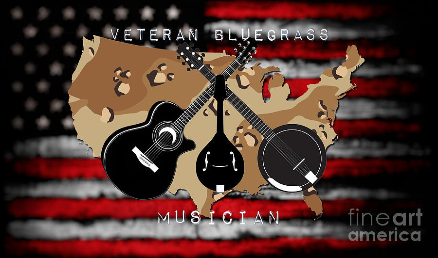 Veteran Bluegrass Musician Digital Art by Bill Richards