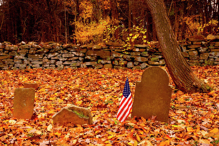 Veteran Grave, Old Weathered Tombstone - 505 Photograph by Paul W Faust - Impressions of Light