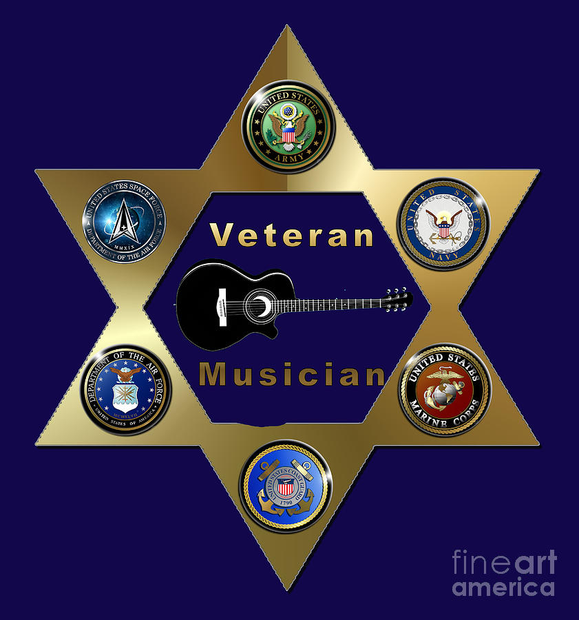 Veteran Guitarist Digital Art by Bill Richards