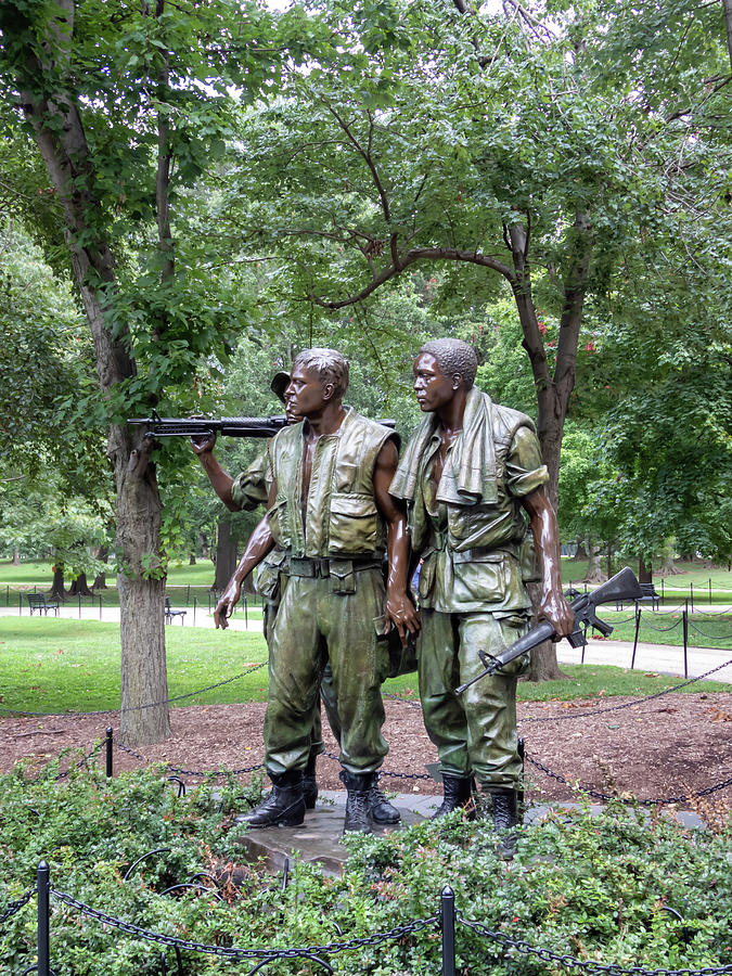 Veterans Memorial Statue Photograph