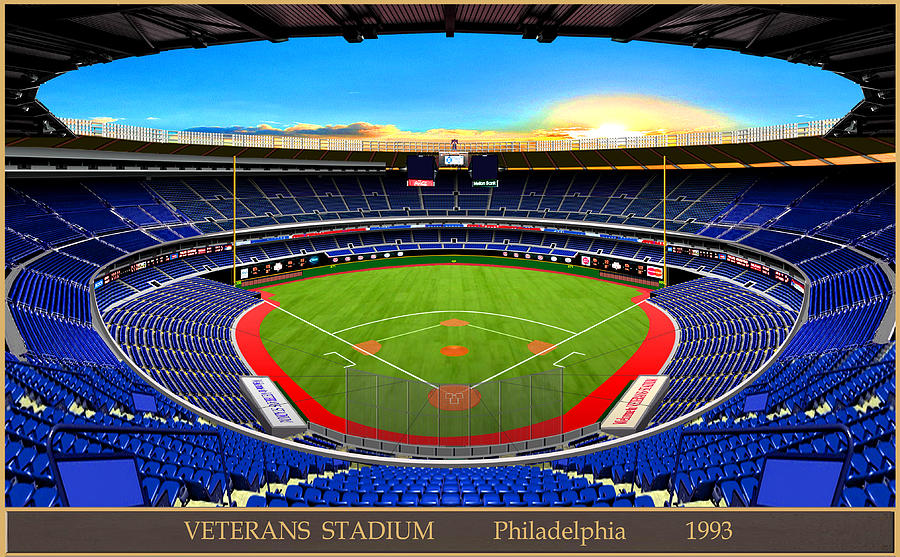 Veterans Stadium 1993 Digital Art by Gary Grigsby - Fine Art America