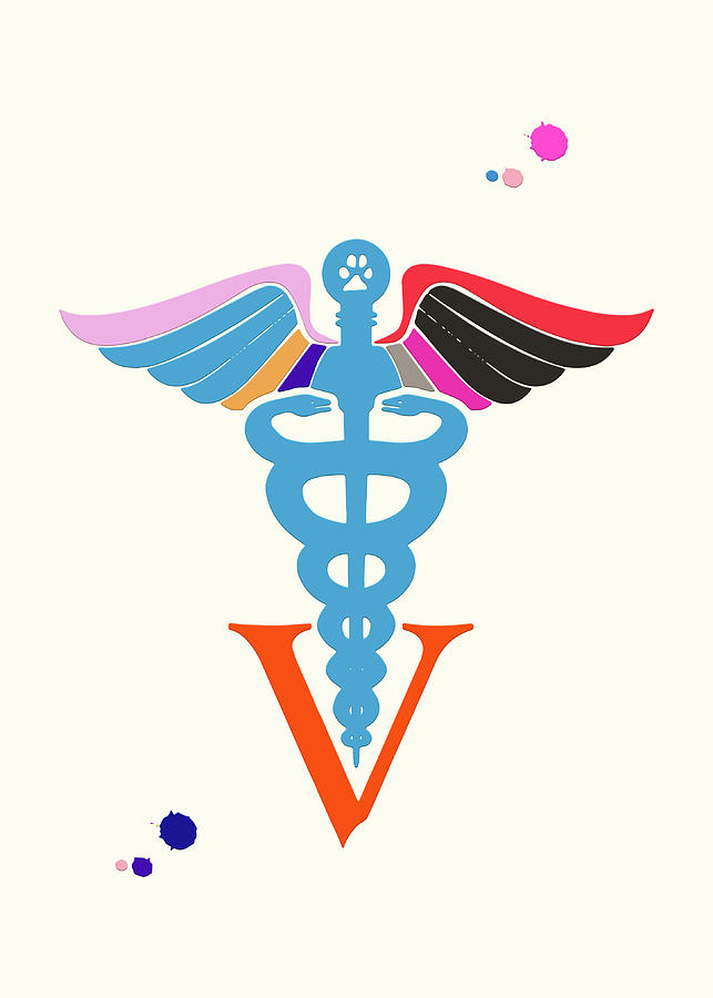 Veterinary Caduceus Digital Art by Gambrel Temple - Fine Art America