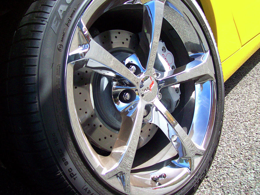 Car Photograph - Vette Wheel by Mike Martin
