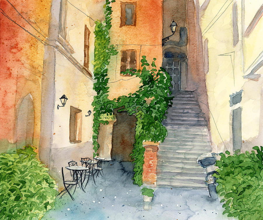 Via dei Coronari Painting by Espero Art
