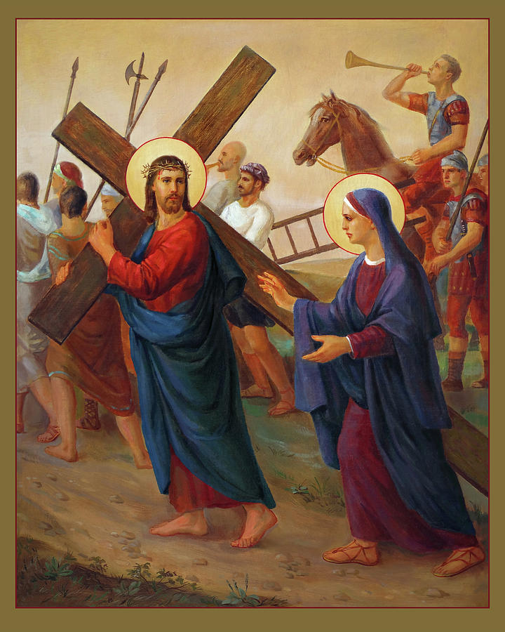 Bible Painting - Via Dolorosa - The Way Of The Cross - 4 by Svitozar Nenyuk