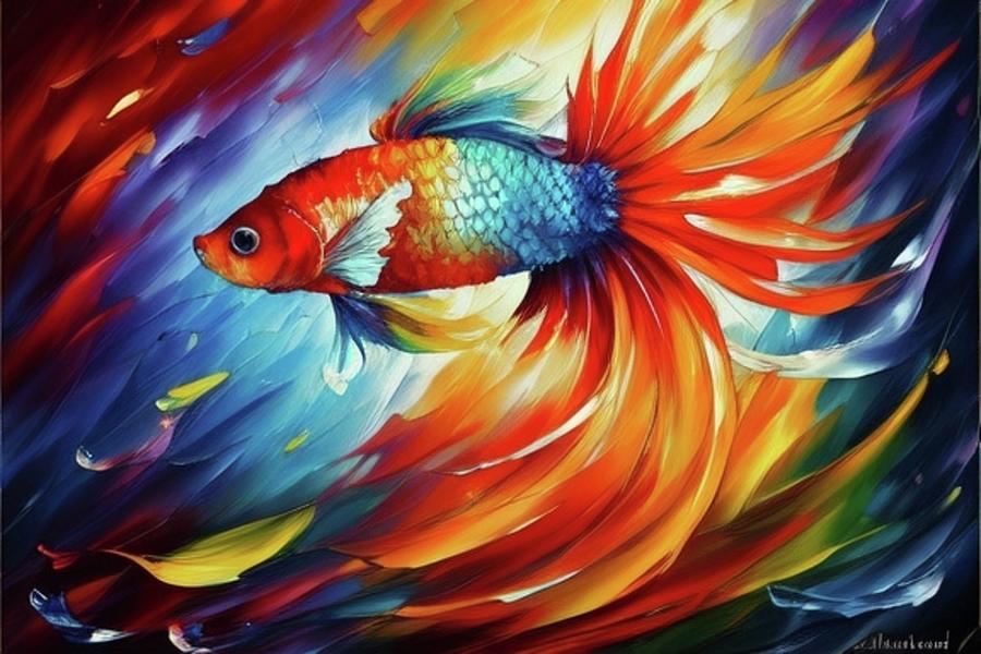 Vibrant Betta Fish Digital Art by Eder Jose Rosa - Fine Art America