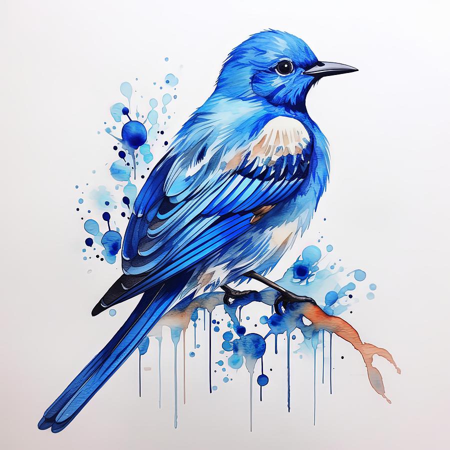 Vibrant Blue Art Painting by Lourry Legarde