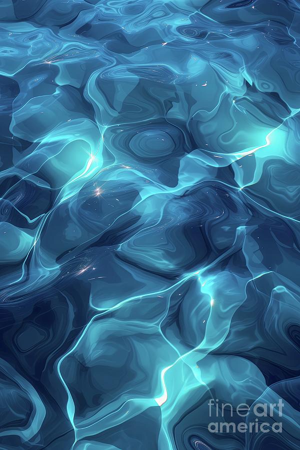 Vibrant Blue Surface Of Water, Capturing Its Texture And Movement. Photograph by Joaquin Corbalan
