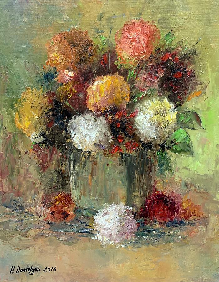 Vibrant Collection of Flowers Painting by Harut Danielyan - Fine Art ...