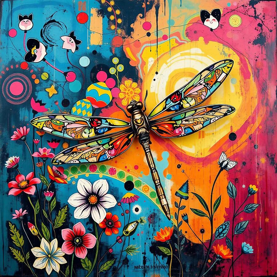 Vibrant Dragonfly Digital Art by Stephanie Fischer Vibrant Dragonfly Digital Art by Stephanie Fischer