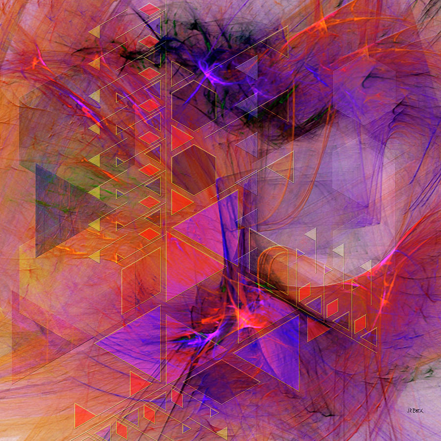 Vibrant Echoes - Square Version Digital Art by Studio B Prints