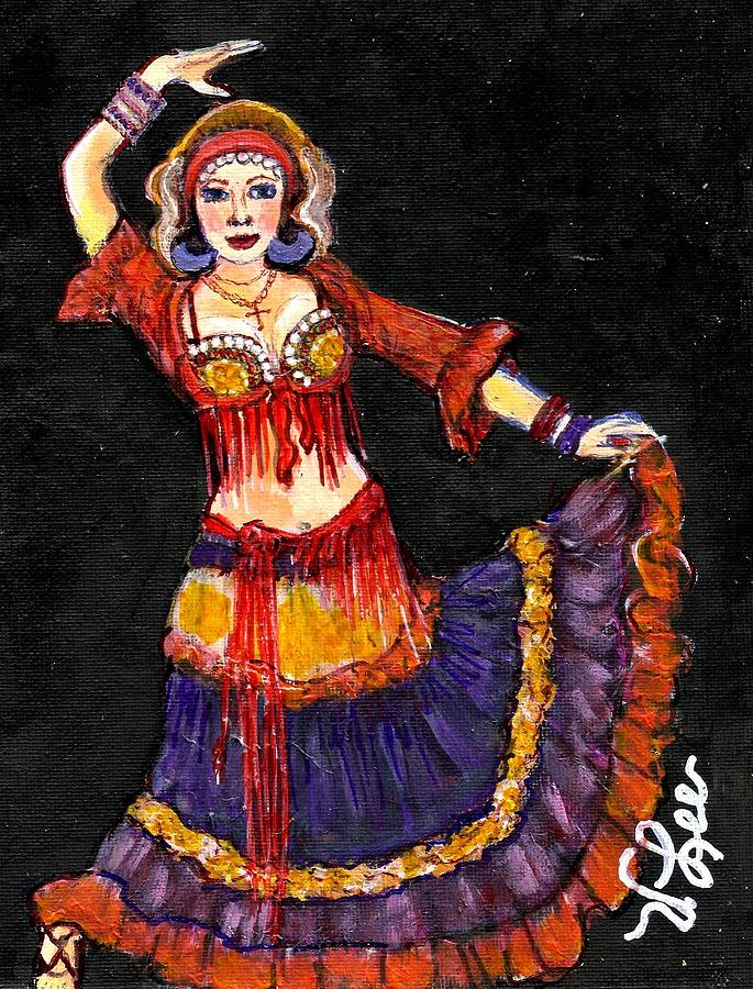 Vibrant Gypsy Dancer Painting by VLee Watson