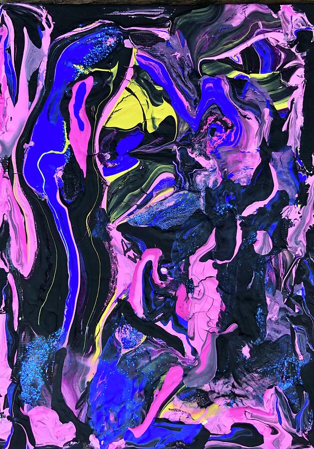 Vibrant Harmony - An Abstract Art Journey Into The Abyss Painting by Evjenia Psarris Vibrant Harmony - An Abstract Art Journey Into The Abyss Painting by Evjenia Psarris
