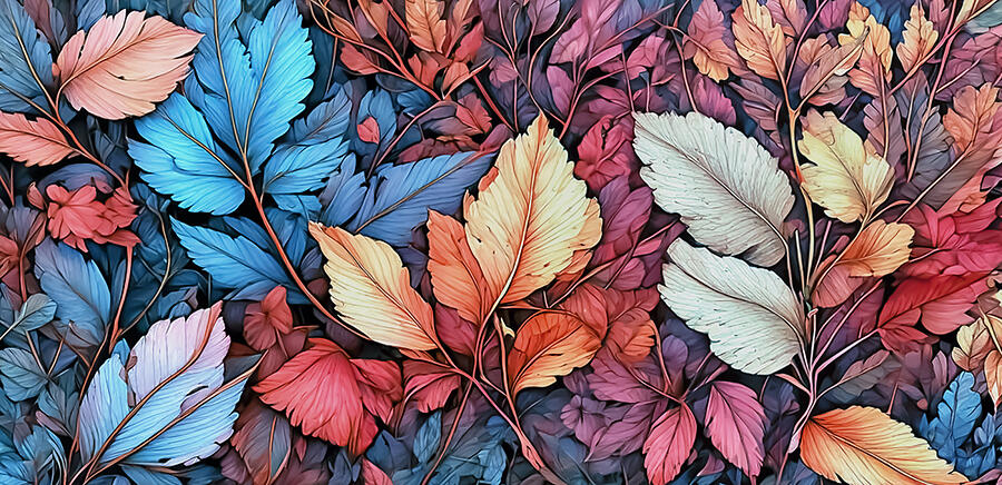 Vibrant Leaves Digital Art