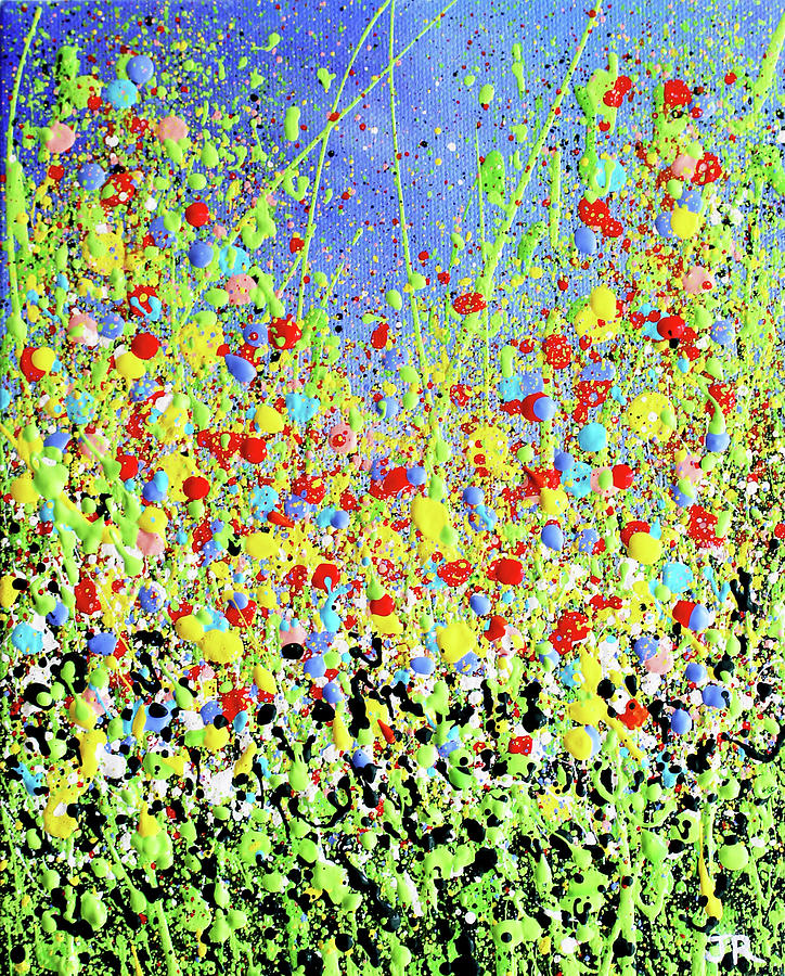 Vibrant Meadow Painting by Judith Rowe