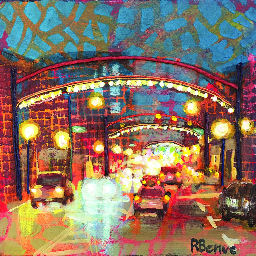 Vibrant Short North Abstract #24 Painting by Robie Benve