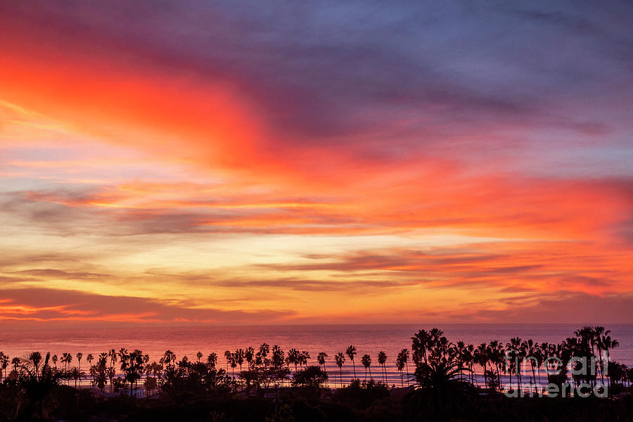 Vibrant Sunset at La Jolla Shores California Photograph by Julia Hiebaum