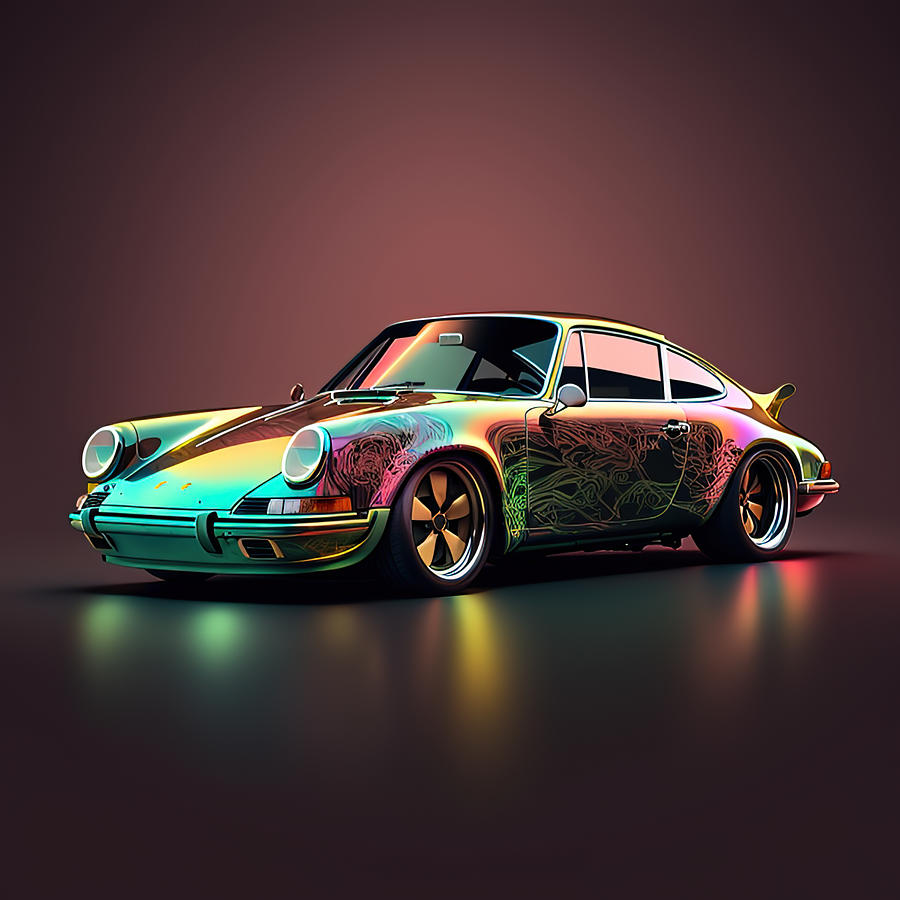 Vibrant Velocity The Colored Porsche Photograph by Paulo Goncalves