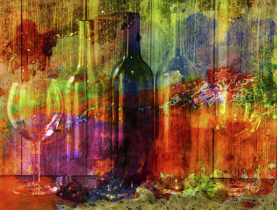 Vibrant Wine II Digital Wine Art Photograph